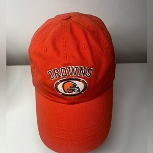 NFL PRO LINE Baseball Cap Cleveland Browns One Size Orange Adjustable Cap VTG A7
